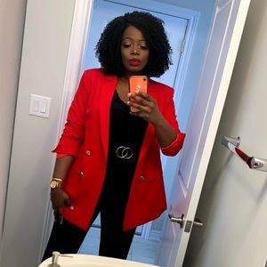 ASOS Tailored Longline Blazer With Gold Buttons